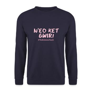 N eo ket gwir - Sweat-shirt Unisexe - marine - Devant - Alina (178cm) & Michal (187cm)