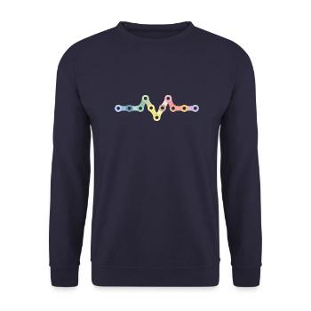 Bicycle chain - Unisex Sweatshirt - navy - Front - Alina (178cm) & Michal (187cm)