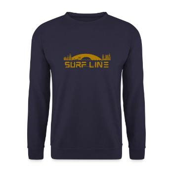 Surfline 3 Yellow version - Sweat-shirt Unisexe - marine - Devant - Alina (178cm) & Michal (187cm)