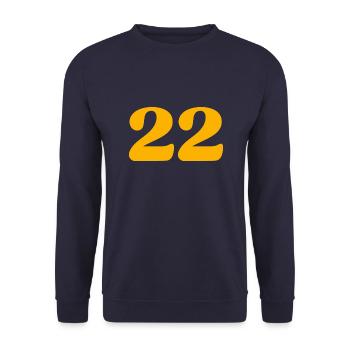 22 - Unisex Pullover - Navy - Vorne - Alina (178cm) & Michal (187cm)