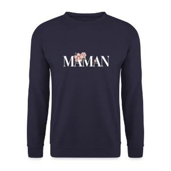 idee cadeau maman fete des meres anniversaire - Sweat-shirt Unisexe - marine - Devant - Alina (178cm) & Michal (187cm)