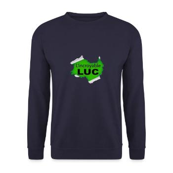 Incroyable LUC - Sweat-shirt Unisexe - marine - Devant - Alina (178cm) & Michal (187cm)