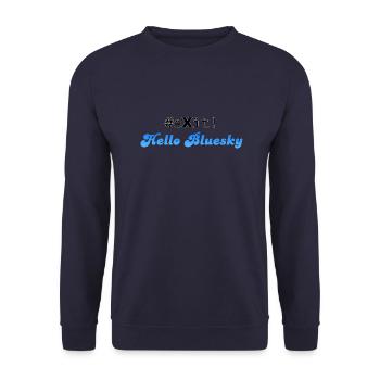 #eXit! - Unisex Pullover - Navy - Vorne - Alina (178cm) & Michal (187cm)