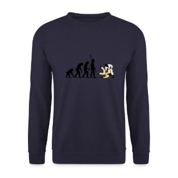 evolution_judo_a_3c - Unisex Pullover - Navy - Vorne - Alina (178cm) & Michal (187cm)