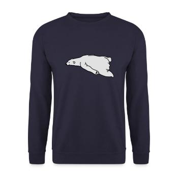 lazy_bear - Unisex Sweatshirt - navy - Front - Alina (178cm) & Michal (187cm)