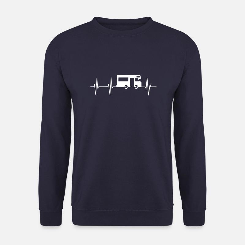 Wohnmobil Herzschlag Camper Herzfrequenz - Unisex Pullover - Navy