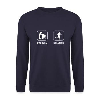 Jogger Cardio Training course course fit jogging - Sweat-shirt Unisexe - marine - Devant - Alina (178cm) & Michal (187cm)