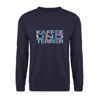 kaffeebohne kaffeetrinker morgen morgenmuffel - Unisex Pullover - Navy - Vorne - Alina (178cm) & Michal (187cm)
