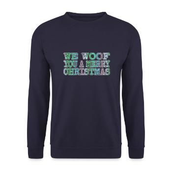 Beagle Owner Gift Beach Awesome under the Tree - Unisex Sweatshirt - navy - Front - Alina (178cm) & Michal (187cm)