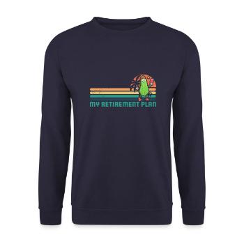 Pickelball Gurke Pickle Schläger Lustig - Unisex Pullover - Navy - Vorne - Alina (178cm) & Michal (187cm)
