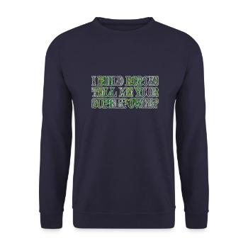 funny sayings happy sci fi birthday present idea - Unisex Pullover - Navy - Vorne - Alina (178cm) & Michal (187cm)