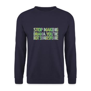 movies gift feminine book worm funny quote bday - Unisex Sweatshirt - navy - Front - Alina (178cm) & Michal (187cm)