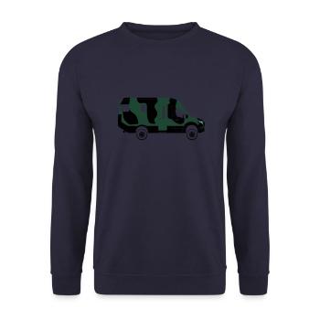 Sprinter Expedition 4x4 Camoflage - Unisex Pullover - Navy - Vorne - Alina (178cm) & Michal (187cm)