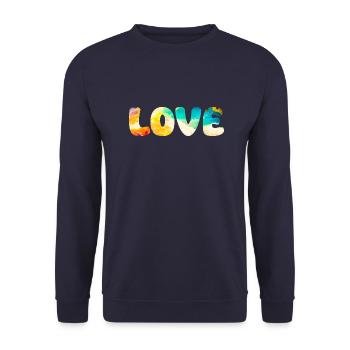 AMOUR - Sweat-shirt Unisexe - marine - Devant - Alina (178cm) & Michal (187cm)