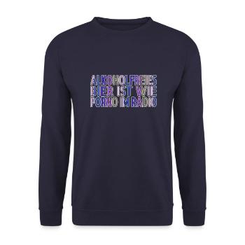 geschenk alkoholische getränke - Unisex Pullover - Navy - Vorne - Alina (178cm) & Michal (187cm)