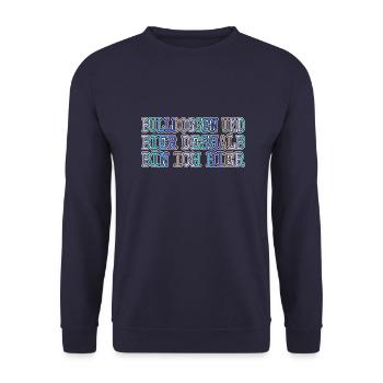 schäferhund geburtstagsgeschenk cool - Unisex Pullover - Navy - Vorne - Alina (178cm) & Michal (187cm)