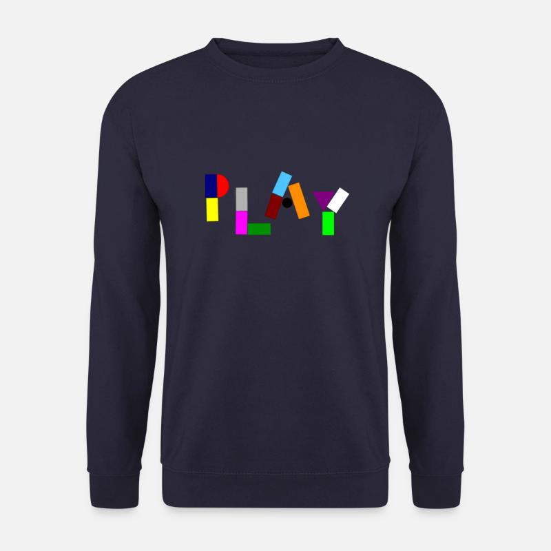 Playing with bricks and blocks - Unisex Sweatshirt - navy