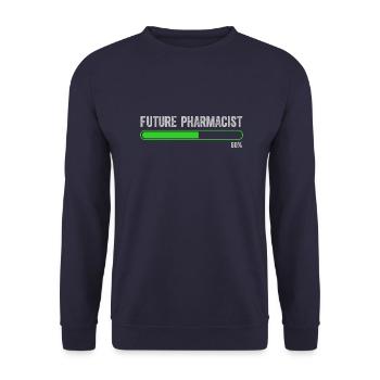 future vintage retro pharmacist pharmacy tech - Sweat-shirt Unisexe - marine - Devant - Alina (178cm) & Michal (187cm)