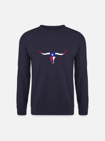 texas longhorn skull / Rinderschädel (3c) - Unisex Pullover - Navy