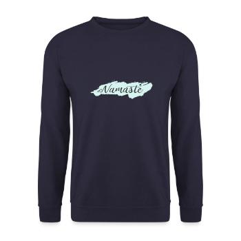 namaste - Unisex Sweatshirt - navy - Front - Alina (178cm) & Michal (187cm)