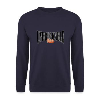 unbreakable gym motivates training hard best - Unisex Sweatshirt - navy - Front - Alina (178cm) & Michal (187cm)
