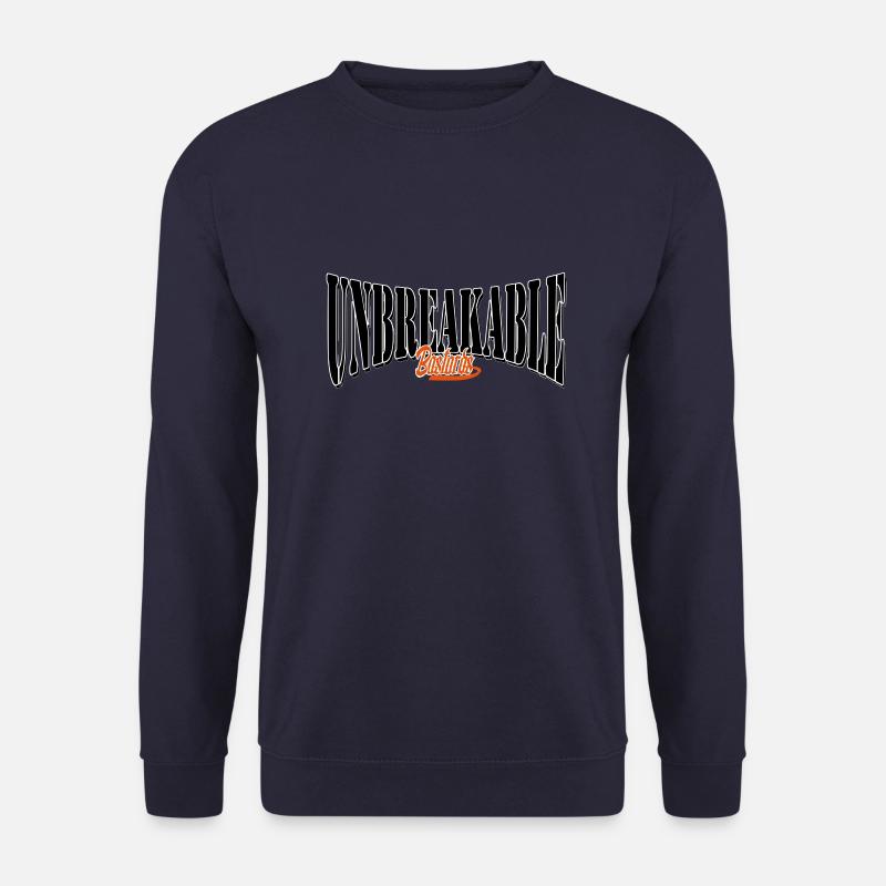 unbreakable gym motiviert training hart bester - Unisex Pullover - Navy