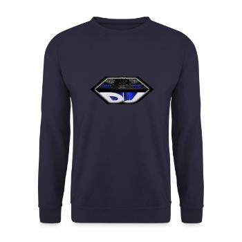 DJ turntable - Unisex Sweatshirt - navy - Front - Alina (178cm) & Michal (187cm)