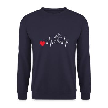 Bowling Bowling Cone Bowler Gift Bowling Ball - Unisex Sweatshirt - navy - Front - Alina (178cm) & Michal (187cm)