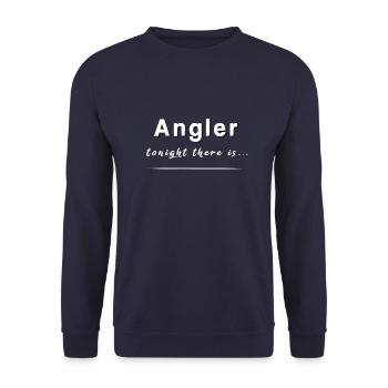 Angler Fischer fischen gehen - Unisex Pullover - Navy - Vorne - Alina (178cm) & Michal (187cm)