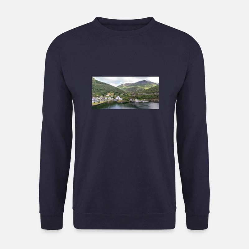 Hellesylt panorama vie - Unisex Pullover - Navy