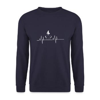 Battement de cœur fantôme - Sweat-shirt Unisexe - marine - Devant - Alina (178cm) & Michal (187cm)