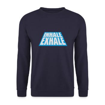 Inspirez expirez Yoga citation - Sweat-shirt Unisexe - marine - Devant - Alina (178cm) & Michal (187cm)