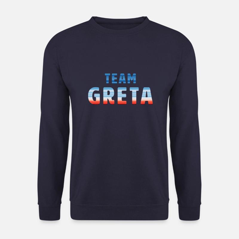 Team Greta | Warming Stripes - Unisex Pullover - Navy