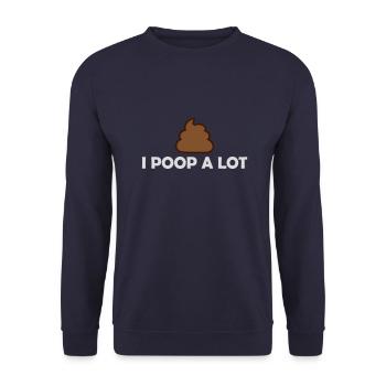 I poop a lot - Unisex Sweatshirt - navy - Front - Alina (178cm) & Michal (187cm)