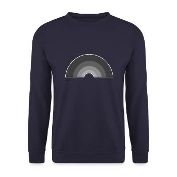Rainbow Grayscale Black White PunkEmo Goth Lg - Unisex Sweatshirt - navy - Front - Alina (178cm) & Michal (187cm)
