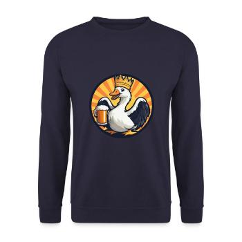 Gans Bier - Unisex Pullover - Navy - Vorne - Alina (178cm) & Michal (187cm)