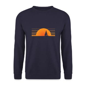 sonnenuntergang - Unisex Pullover - Navy - Vorne - Alina (178cm) & Michal (187cm)
