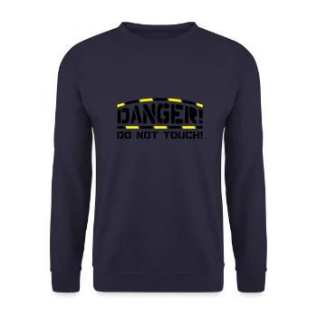 danger_do_not_touch_t2 - Sweat-shirt Unisexe - marine - Devant - Alina (178cm) & Michal (187cm)