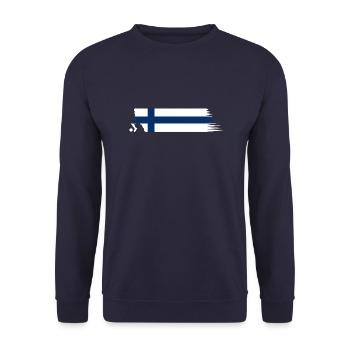 Finland Flag - Football National Team - Unisex Sweatshirt - navy - Front - Alina (178cm) & Michal (187cm)