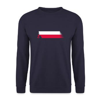 Poland Flag - Football National Team - Unisex Sweatshirt - navy - Front - Alina (178cm) & Michal (187cm)