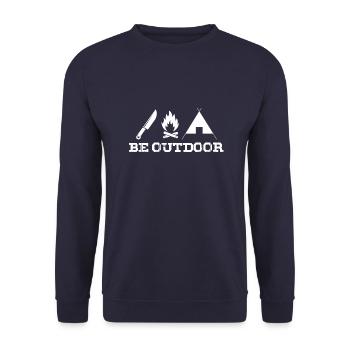 Adventure Travel Hiking Mountain - Unisex Sweatshirt - navy - Front - Alina (178cm) & Michal (187cm)