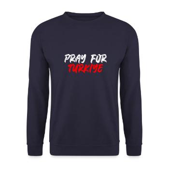 tremblement de terre priez pour turkiye - Sweat-shirt Unisexe - marine - Devant - Alina (178cm) & Michal (187cm)