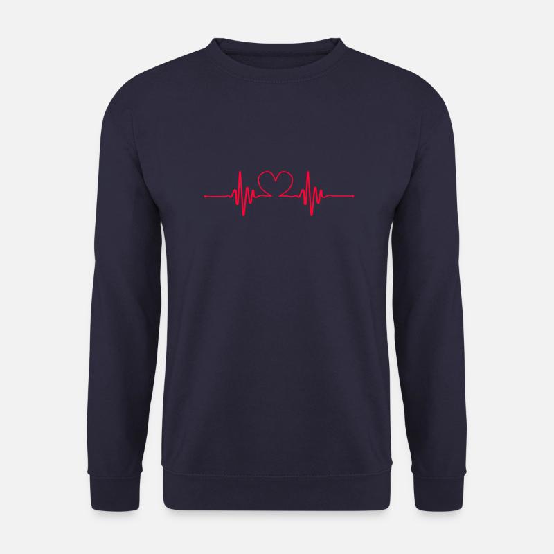 heart beat - Unisex Pullover - Navy