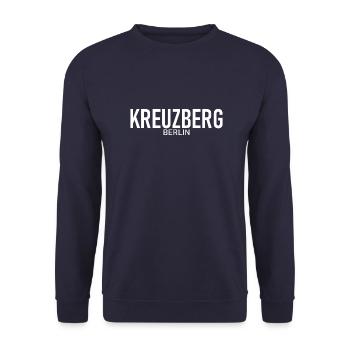 Kreuzberg - Berlin - District - Germany - Unisex Sweatshirt - navy - Front - Alina (178cm) & Michal (187cm)