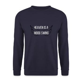 Heaven Is a Mood Swing Shirt – Soft Chaos Graphic - Unisex Sweatshirt - navy - Front - Alina (178cm) & Michal (187cm)