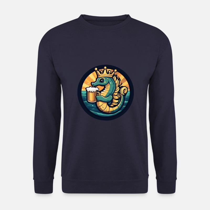 Seepferd Bier - Unisex Pullover - Navy