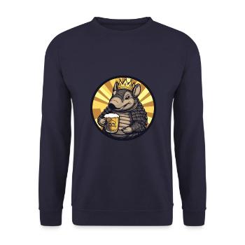 Armadillo Beer - Unisex Sweatshirt - navy - Front - Alina (178cm) & Michal (187cm)