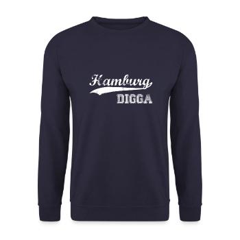 Hamburg Digga - Unisex Pullover - Navy - Vorne - Alina (178cm) & Michal (187cm)