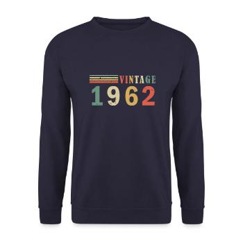 Vintage 1962 - Unisex Sweatshirt - navy - Front - Alina (178cm) & Michal (187cm)