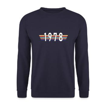 Je suis de 1978 - Sweat-shirt Unisexe - marine - Devant - Alina (178cm) & Michal (187cm)
